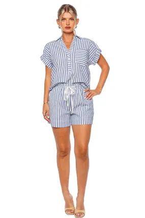 Almera Striped Short Sleeve Top