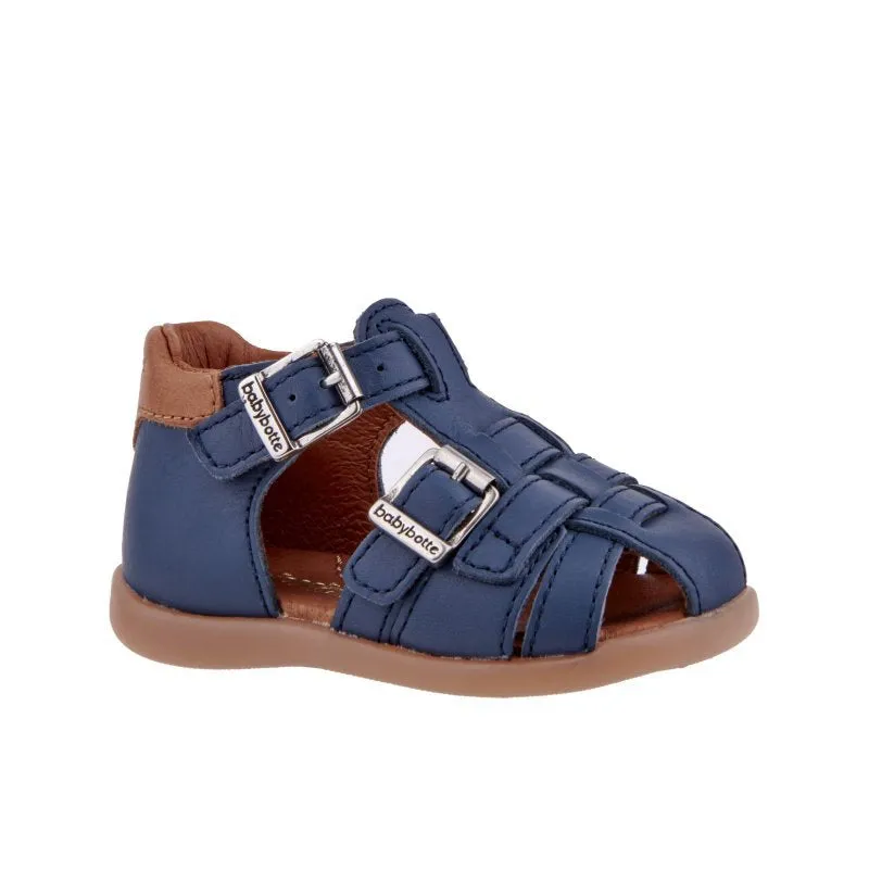 BABYBOTTE GASTON Bleu sandales nu pieds