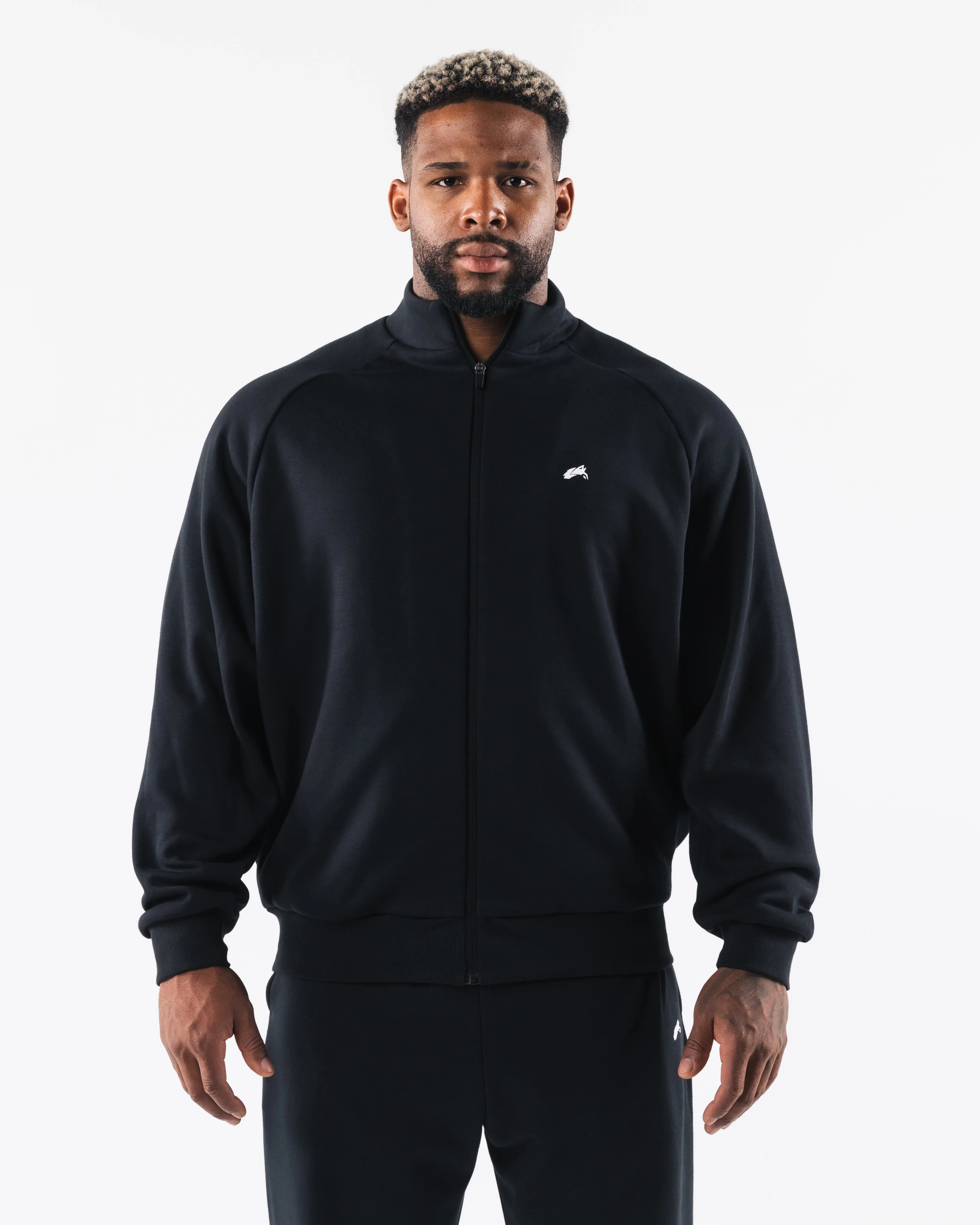 Crest Zip Up - Black