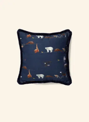 Cushion Cover - Navy Endangered Animals