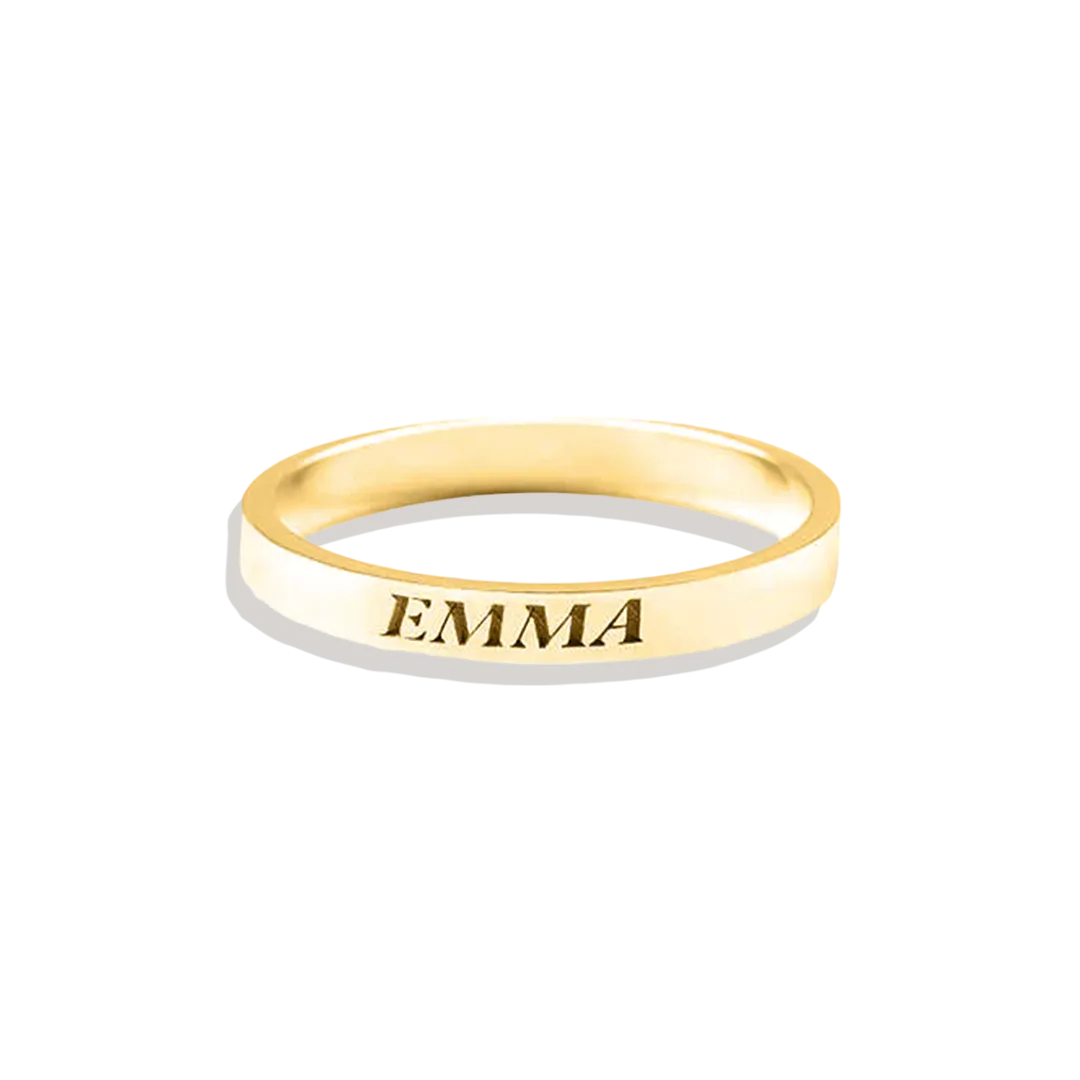 Dainty Personalized 2mm Stacking Ring