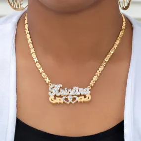 Double-plated Script Name Necklace