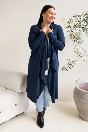 Flyaway Bamboo Cardigan in Navy