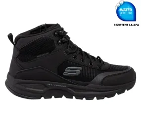 Ghete sport, barbati, SKECHERS WATER REPELLENT Trekkings Escape Plan 2 Wood Rock 51705-BBK negru, piele ecologica