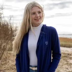 Herzlein® Cardigan in Blau-Violett