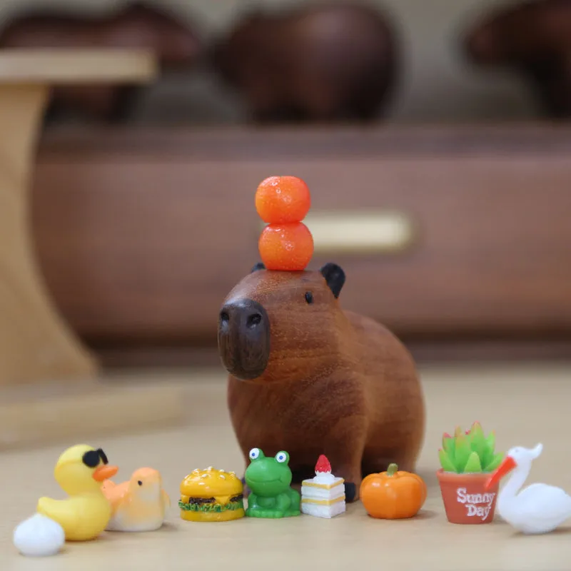 Limited Edition: Capybara and Oranges Wood Ornament