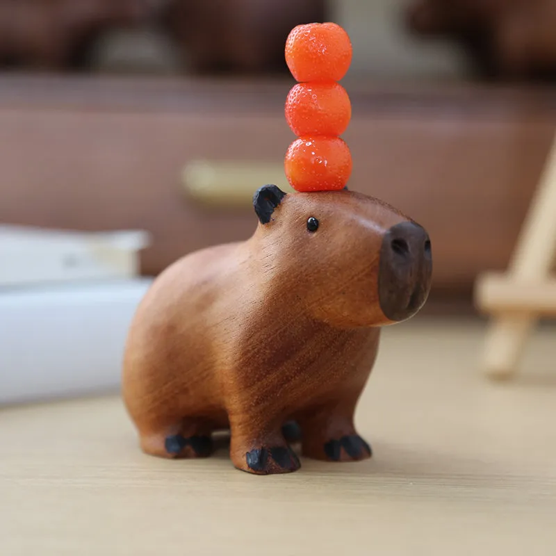 Limited Edition: Capybara and Oranges Wood Ornament