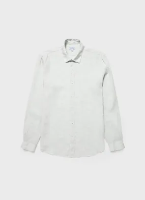 Men's Linen Shirt in Oatmeal Melange