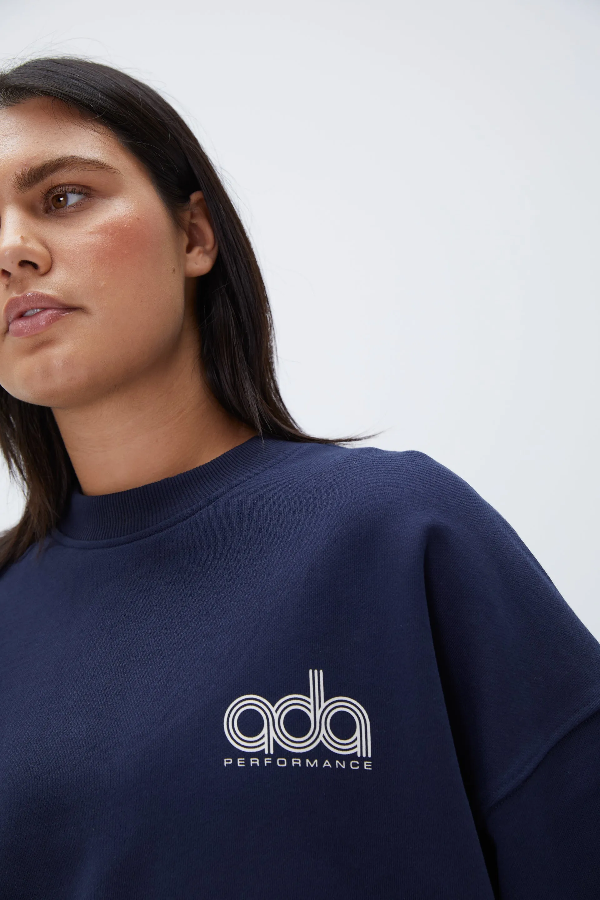 Performance Oversized Sweatshirt - Navy Blue