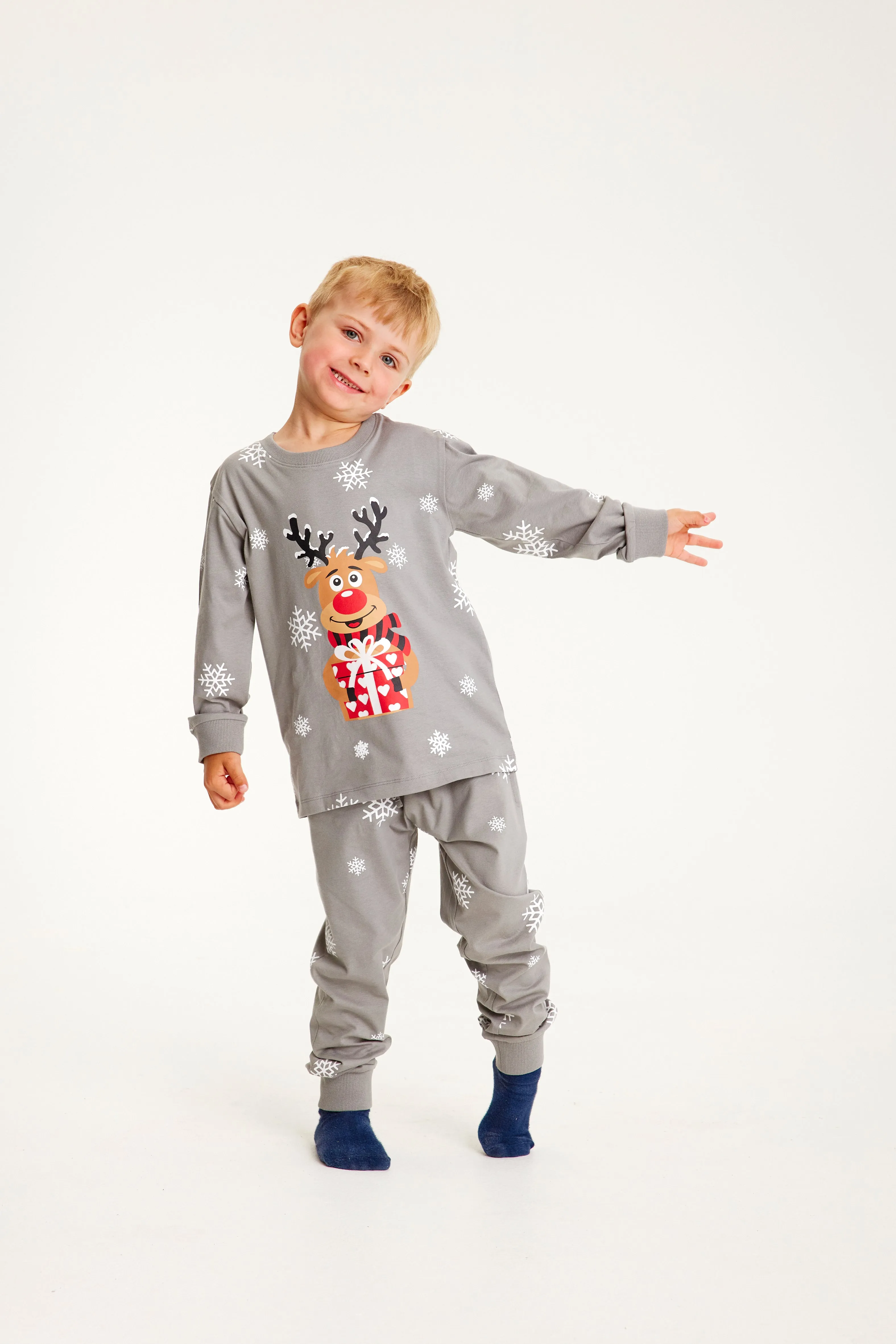 Rudolfs Cute Pyjamas Grå - Børn.