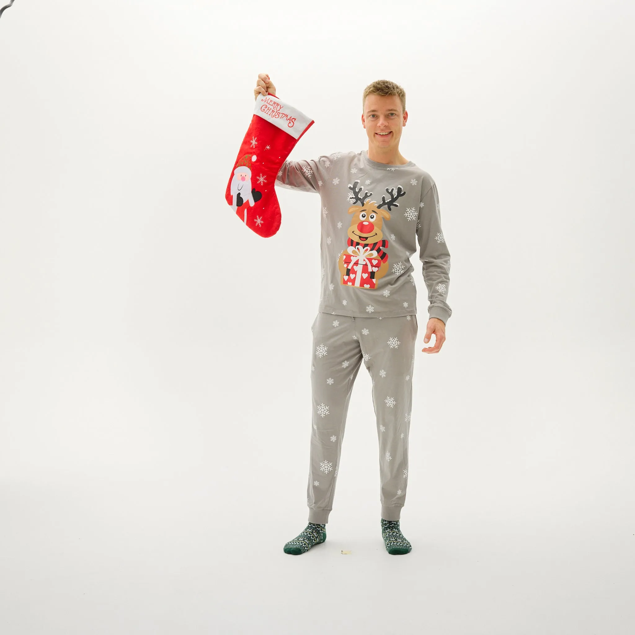 Rudolfs Cute Pyjamas Grå - Herre.