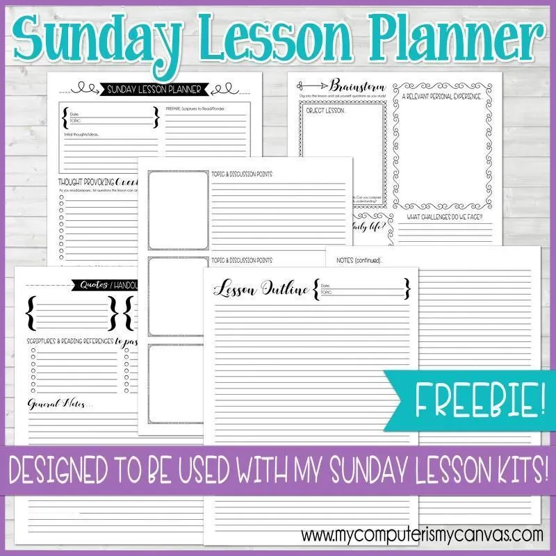 Sunday Lesson Kit BUNDLE C (Kits 7, 8 & 9} PRINTABLE