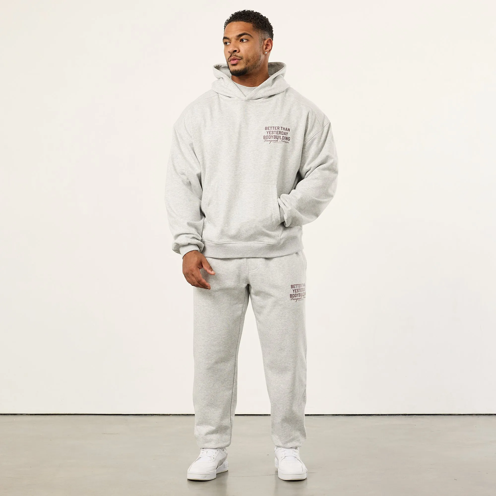 Vanquish Bodybuilding Oat Marl Oversized Sweatpants